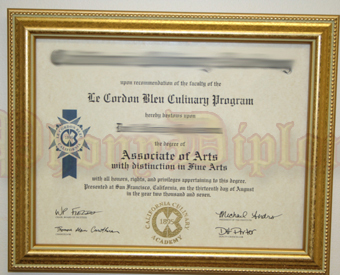 Fake Diploma With Custom Blue Seal and Raised Gold Foil Seal